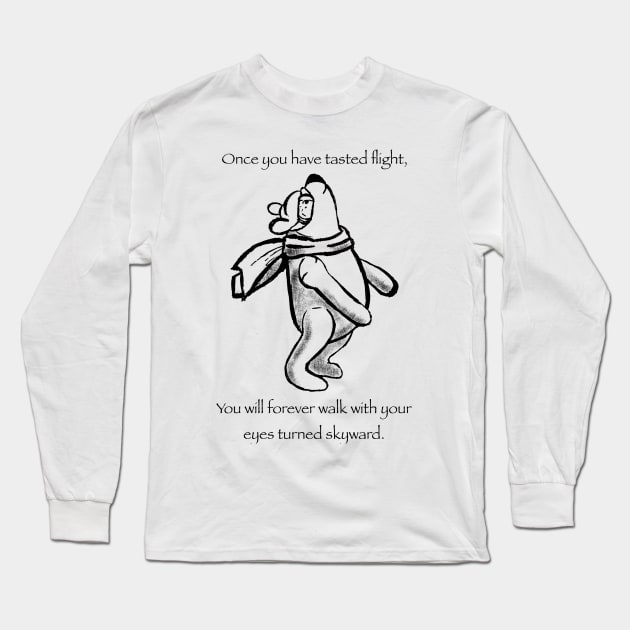 Aviator Winnie the Pooh Long Sleeve T-Shirt by Boyanton Designs